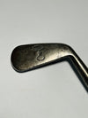 R. Forgan & Son smooth face iron, Prince of Wales plume, vintage hickory golf iron