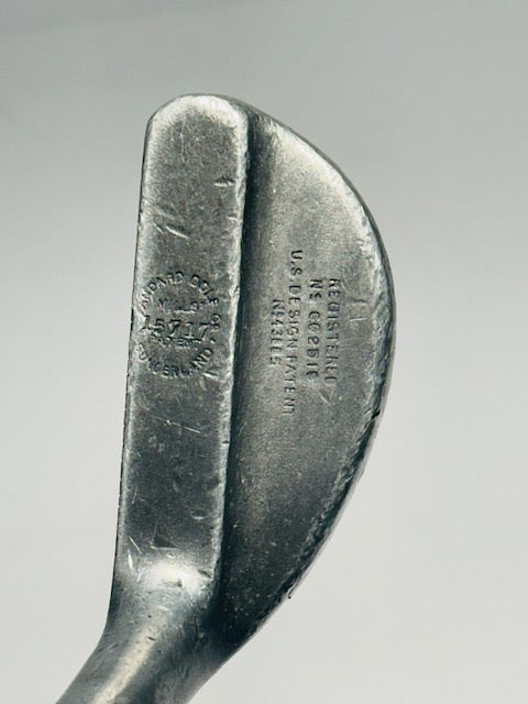 Mills James Floyd Ray Model putter hickory golf sole with Standard Golf Co registered design patent stamp - Featured Image