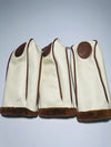Coach Vintage Leather Headcover Set by Daiwa | Hickory Golf 1, 3 & Blank