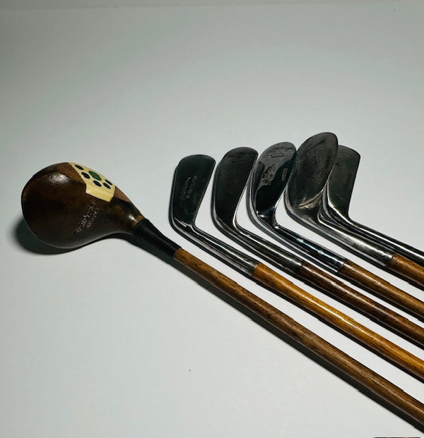 Left-Handed Hickory Golf Club Play Set – 6 Club Starter Set - Featured Image