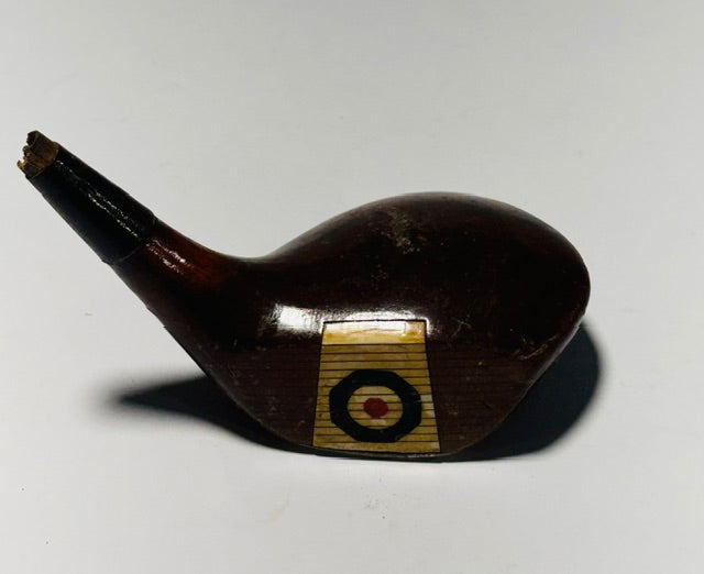 Spalding & Bros fancy face driver head 12 degree, left-handed, vintage hickory golf club builder head
