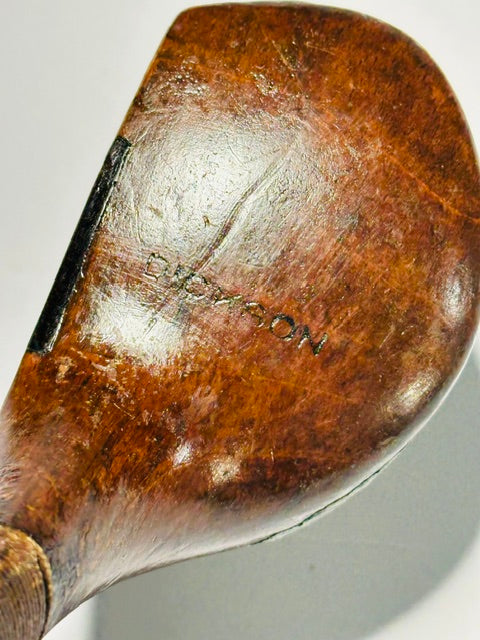Dickson splice-neck wood, vintage hickory golf collector wood
