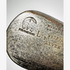 Close-up of the A. Patrick Leven maker stamp and horseshoe mark on the hickory golf niblick head