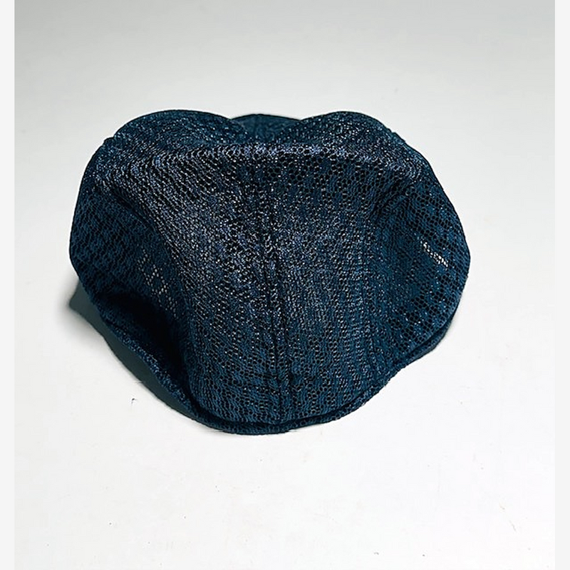 Navy Mesh Newsboy Cap — Summer Pro Shop Hat — hickory golf, view 3