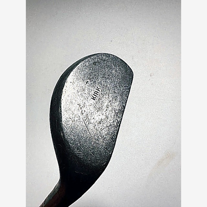 Kirk Aluminum Mallet Putter – vintage hickory golf putter, KIRK sole stamp