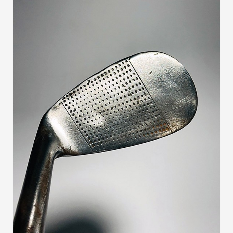 Hendry and Bishop Cardinal mashie niblick head hickory golf, dot-punched face