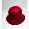 Red Felt Cloche — Bow Trim Pro Shop Hat — hickory golf, view 2