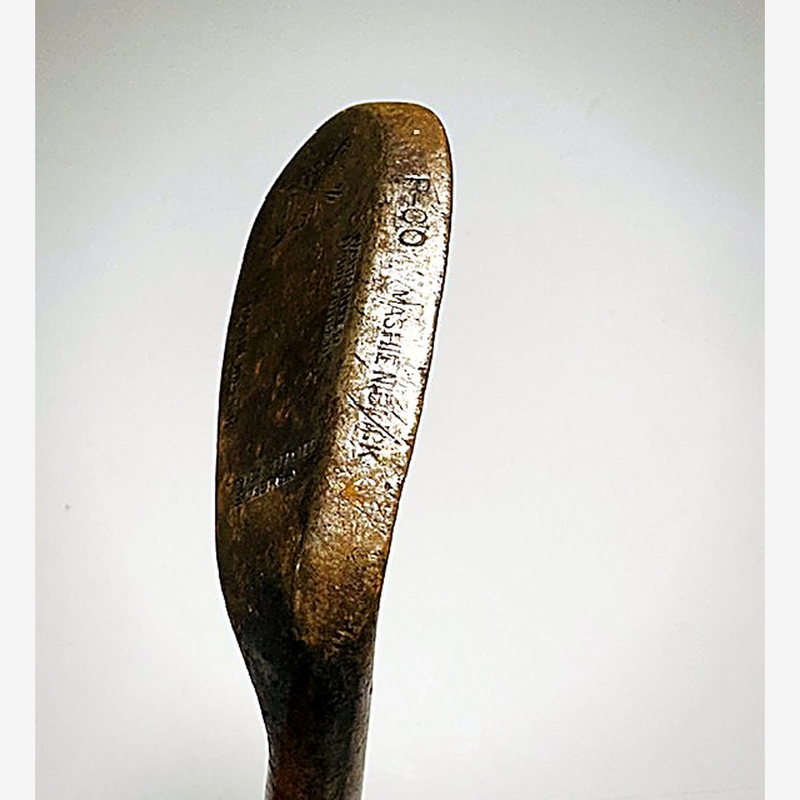 Pro Golfers' Association Mashie Niblick Head hickory golf iron head, profile detail