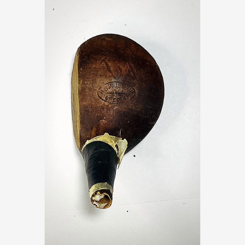 H.B. Wussaw Special Wood Head, vintage hickory golf club builder head, crown stamp