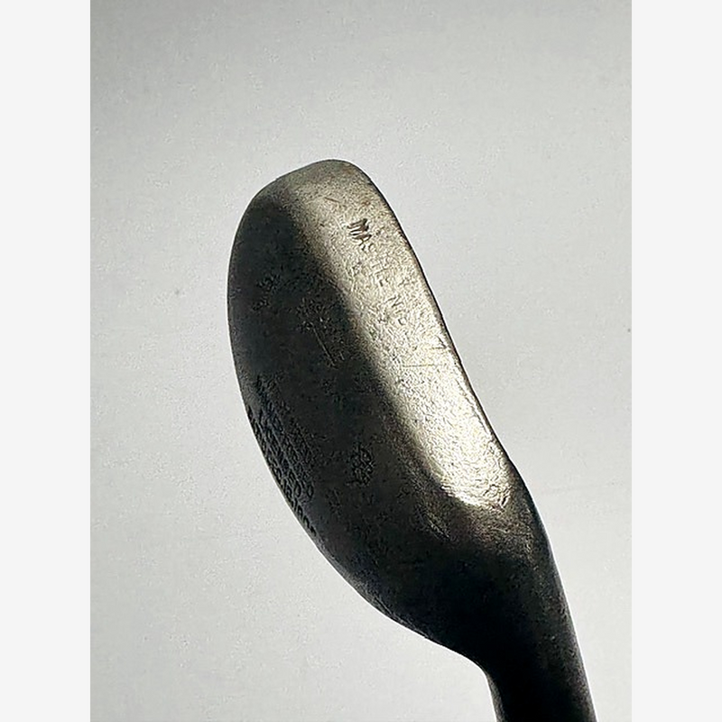 Spalding mashie niblick hickory golf iron, maker stamp detail