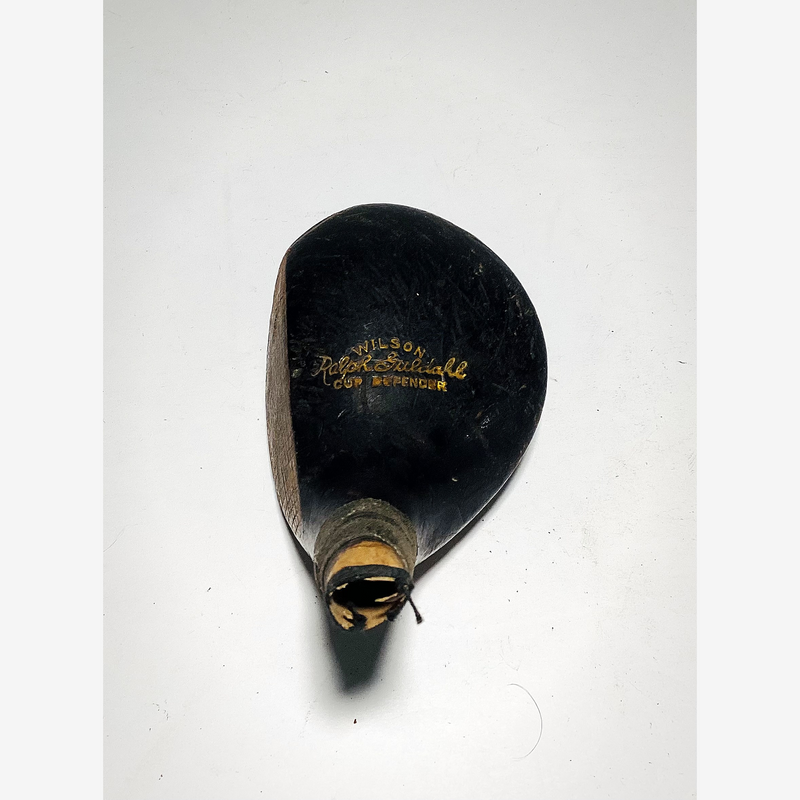 Wilson Ralph Guldahl Cup Defender No. 3 Spoon Head, vintage hickory golf club builder head, detail