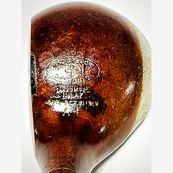 MacGregor Peerless hickory golf driver head fancy-face sole detail - Alternate View
