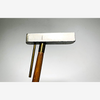Aluminum T-bar head back view, hickory golf alignment putter