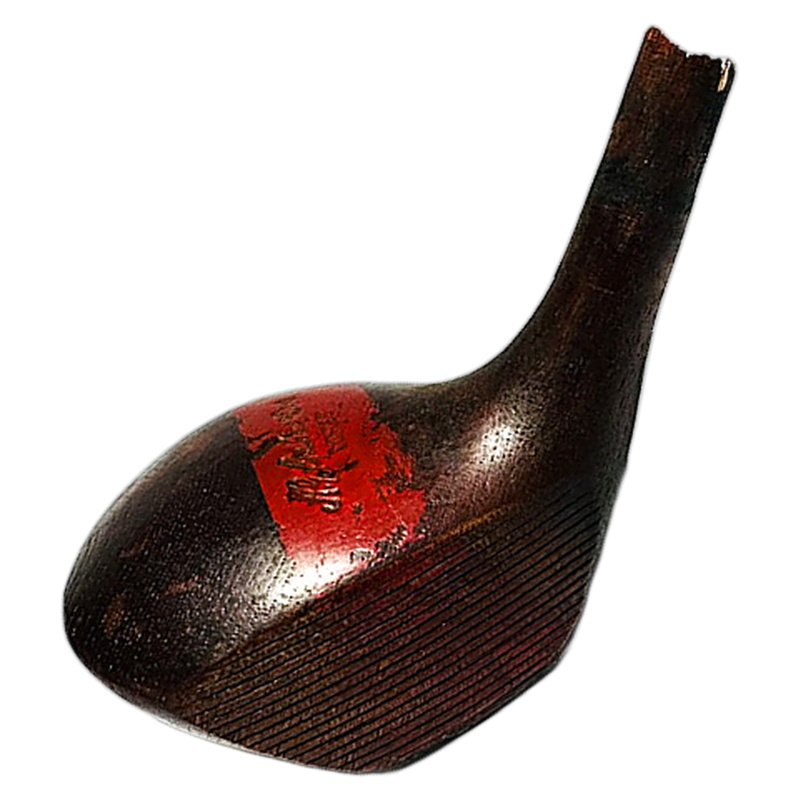 A.G. Spalding & Bros Dundee No. 2 Brassie Head, vintage hickory golf club builder head, profile and face