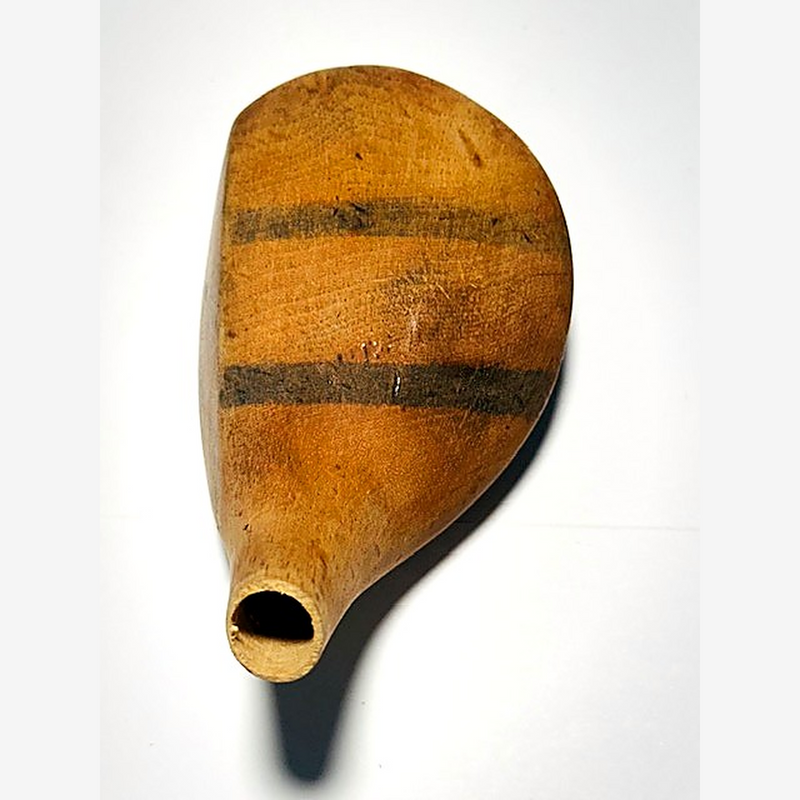 Blank persimmon hickory wood head, sole detail