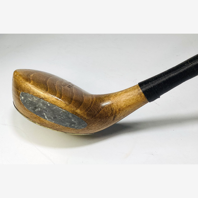 Auchterlonie Special Driver, vintage hickory golf club, detail view 2