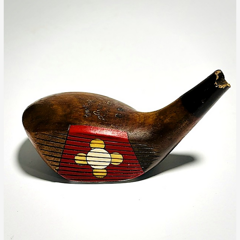 Burr-Key-Bilt Andy Robertson wood head hickory golf detail