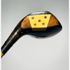 Invincible spoon ivory dotted face at address, hickory golf