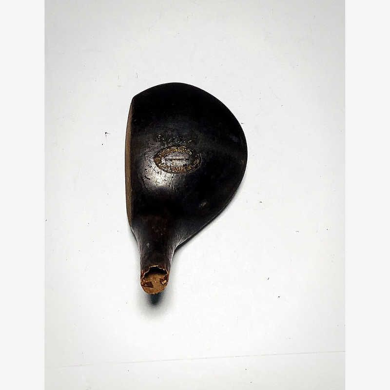 Hillerich & Bradsby Par-X Wood Head, vintage hickory golf club builder head, detail