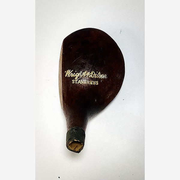 Wright & Ditson St. Andrews Wood Head, vintage hickory golf club builder head, crown stamp