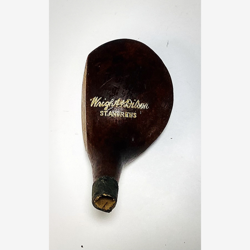 Wright & Ditson St. Andrews Wood Head, vintage hickory golf club builder head, crown stamp