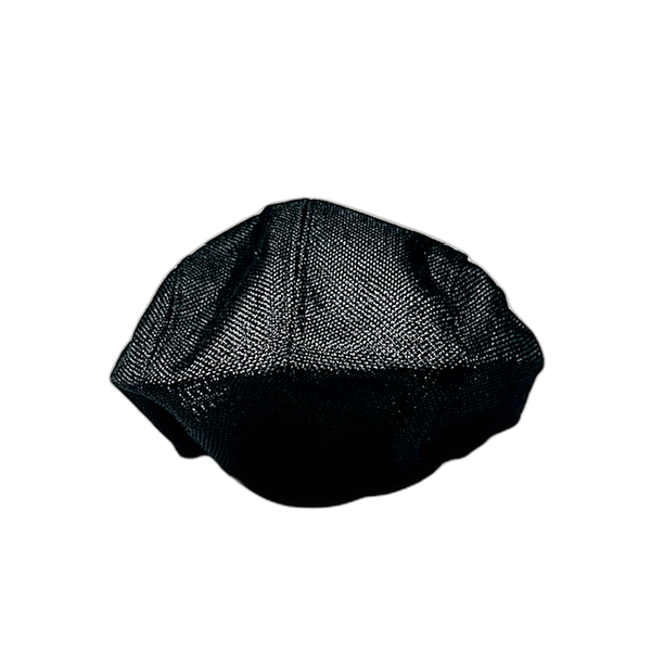 Onyx Black Linen Flat Cap Pro Shop Hat - Alternate View
