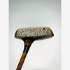 Wright & Ditson hickory golf putter, brass face detail