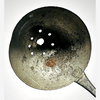 Antique golf ball retriever hickory golf — top view of the perforated scoop cup