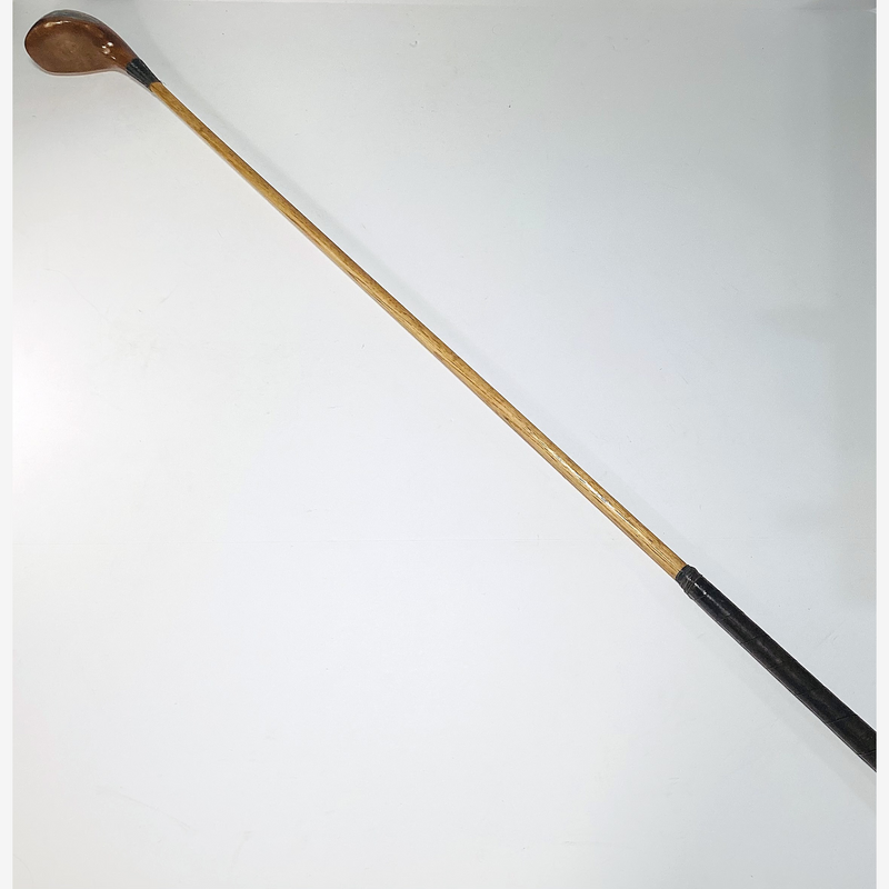 W.J. Lock Wood, vintage hickory golf club, detail view 2