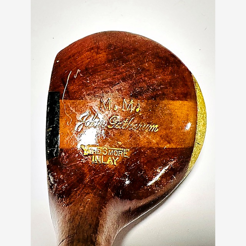 MacGregor Go-Sum hickory golf driver head fancy-face sole detail