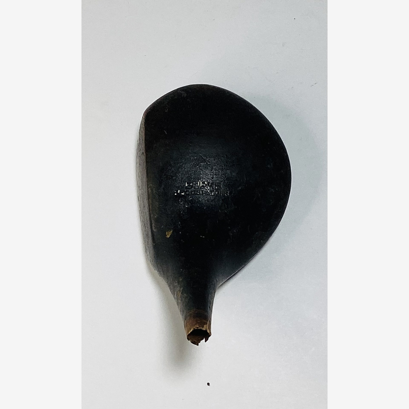 Burke Brio Brassie Head, vintage hickory golf club builder head, crown stamp