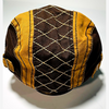Quilted Diamond Flat Cap Tan and Chocolate Pro Shop Hat