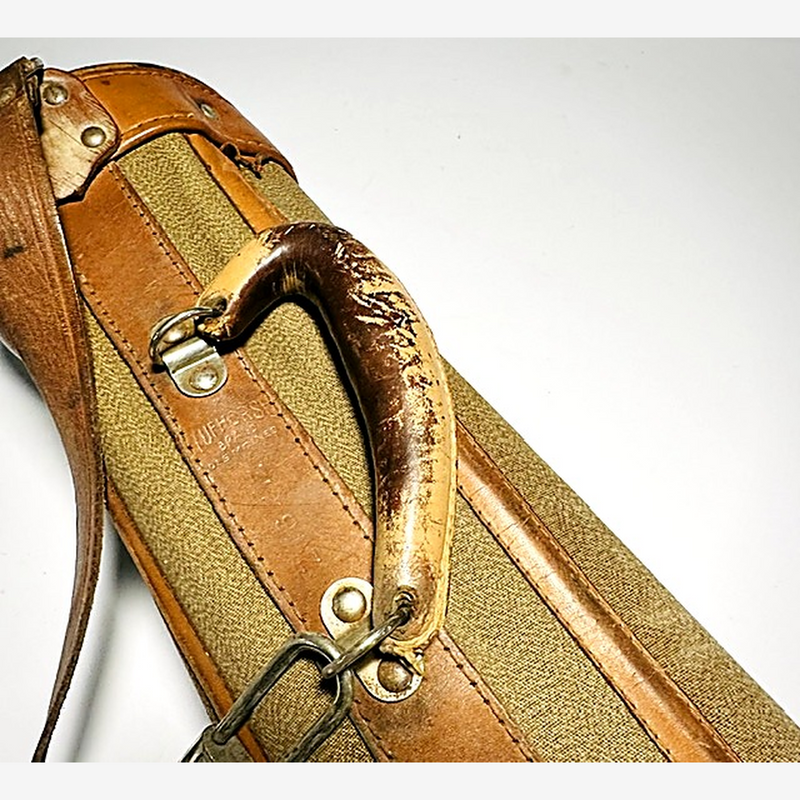 Tufhorse canvas hickory golf bag, maker label