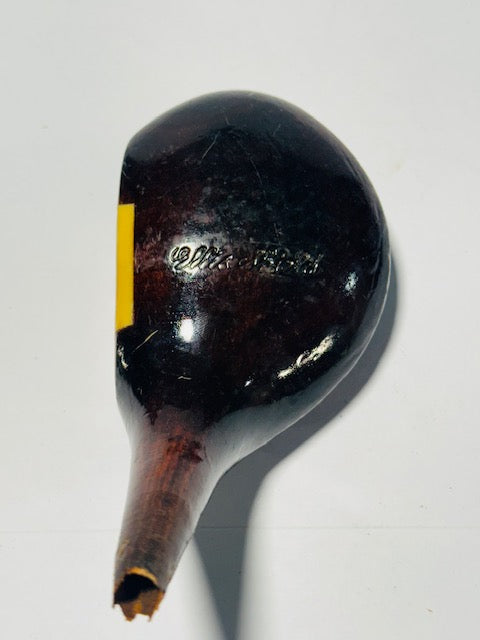 Dubow Ellis Shield fancy face driver head, vintage hickory golf club builder head