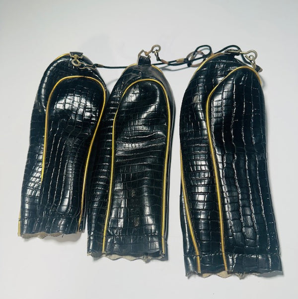 Vintage Alligator-Pattern Headcover Set (1, 3, 5) | Hickory Golf - Alternate View