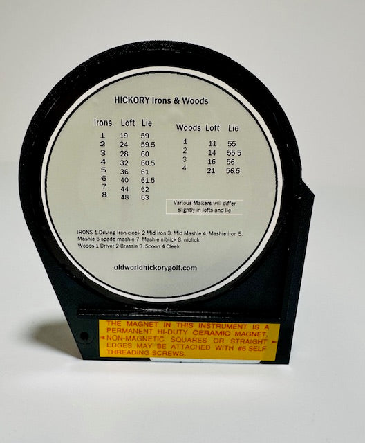 Loft and Lie Finder – Hickory Golf Club Angle Gauge - Alternate View