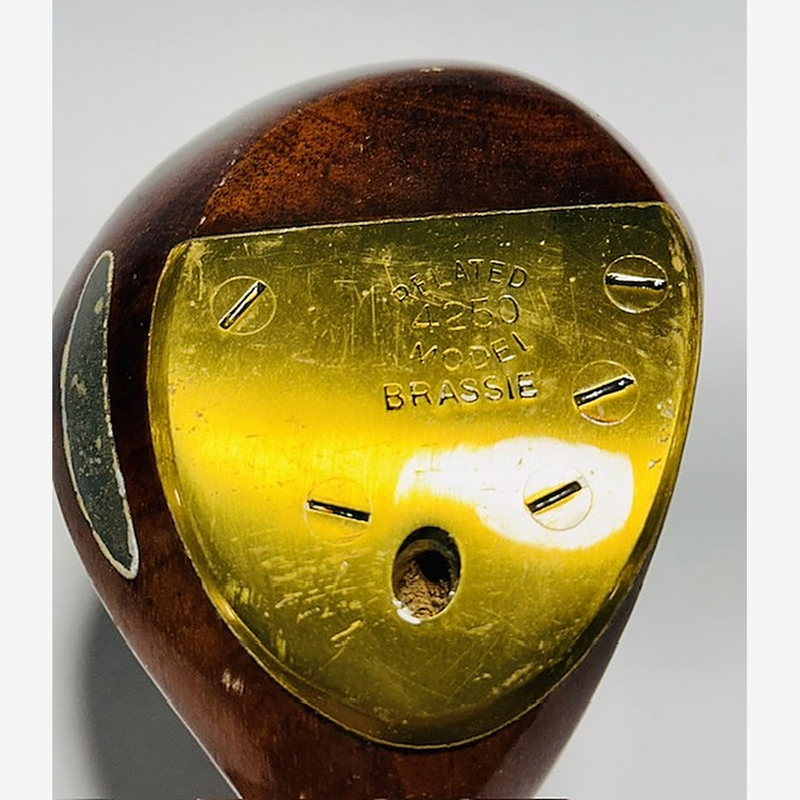 Gene Sarazen Strokemaster Brassie Head, vintage hickory golf club builder head, soleplate