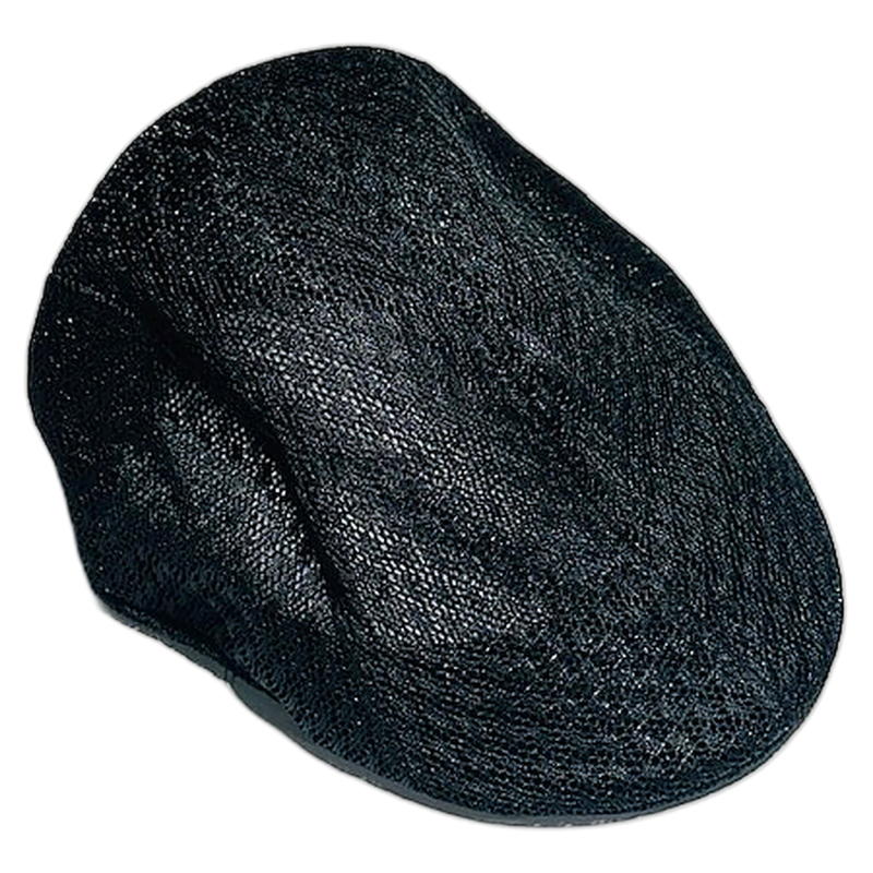 Mesh Newsboy Cap — hickory golf, Black