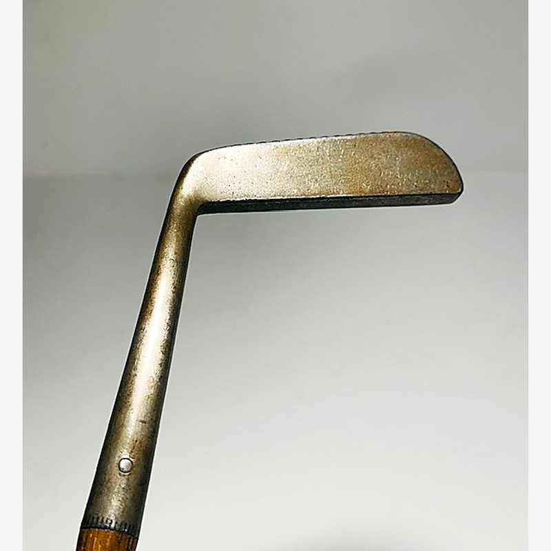 Ben Sayers Benny putter face view and 5.5 neck, hickory golf