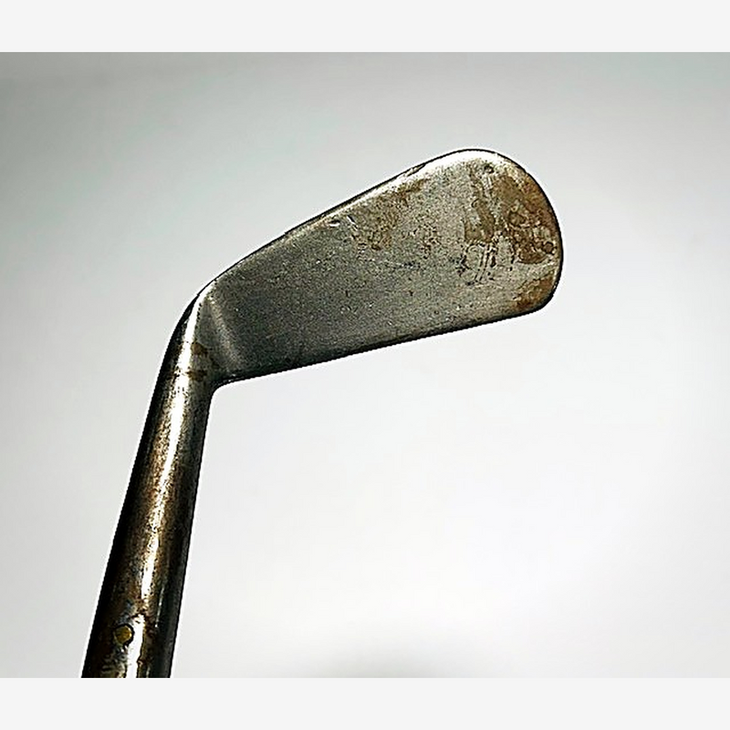 Tom Stewart Special Smooth Face Iron hickory golf club, face detail