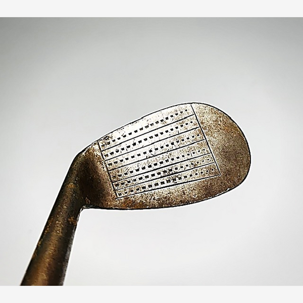 Pro Golfers' Association Mashie Niblick Head hickory golf iron head, face detail