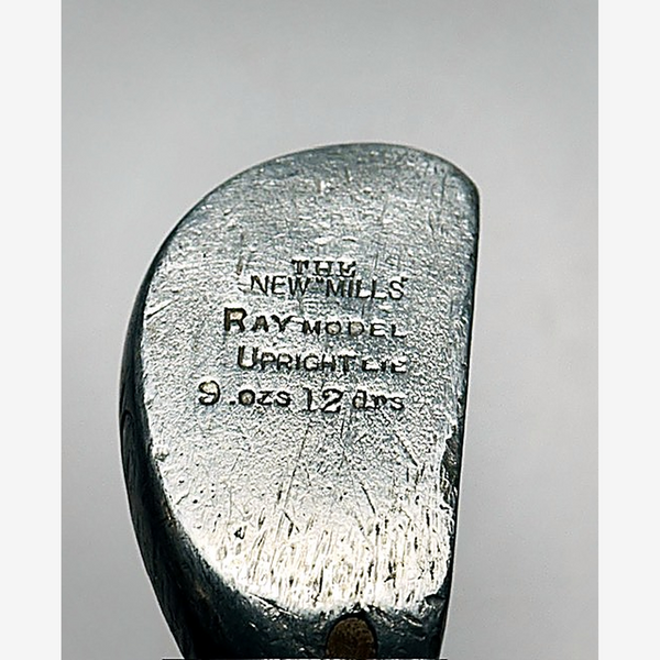 The New "Mills" Ray Model Putter, Upright Lie, 9 oz 12 drs – vintage hickory golf putter, Ray Model Upright Lie crown stamp