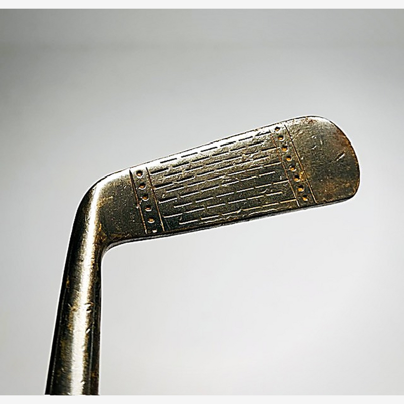 Winton DoDo Flanged Putter Head – Oval Hosel hickory golf putter head, profile detail
