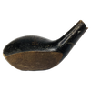 Vintage Black Lacquer Wood Head, vintage hickory golf club builder head, profile and face