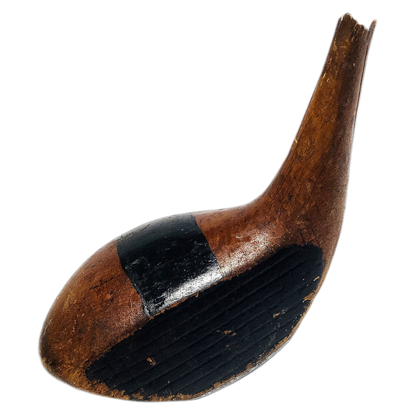 Vintage Unbranded Spoon Head, vintage hickory golf club builder head, profile and face