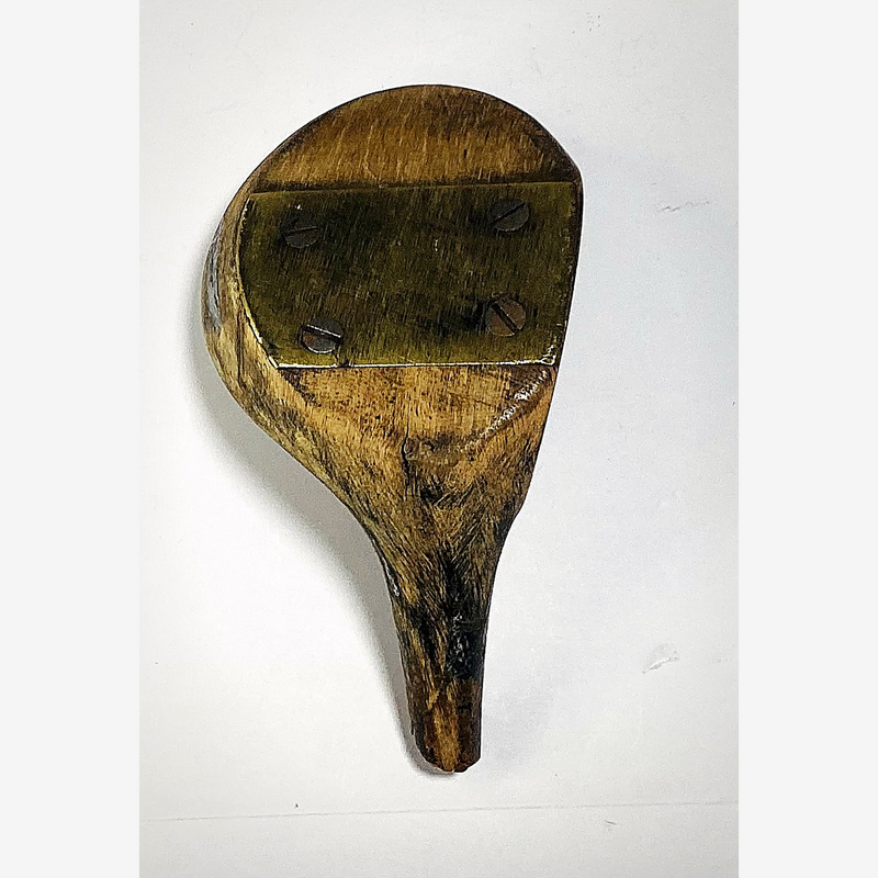 Goldsmith Hyde Park Brassie Head, vintage hickory golf club builder head, sole and soleplate