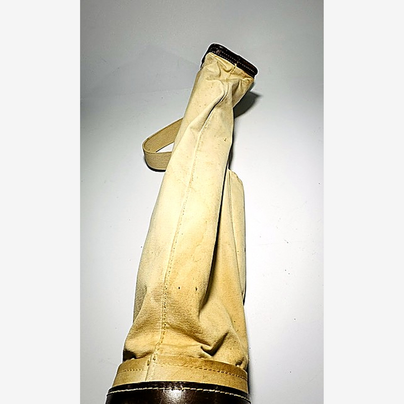 Vintage canvas single-stay hickory golf bag, shoulder strap