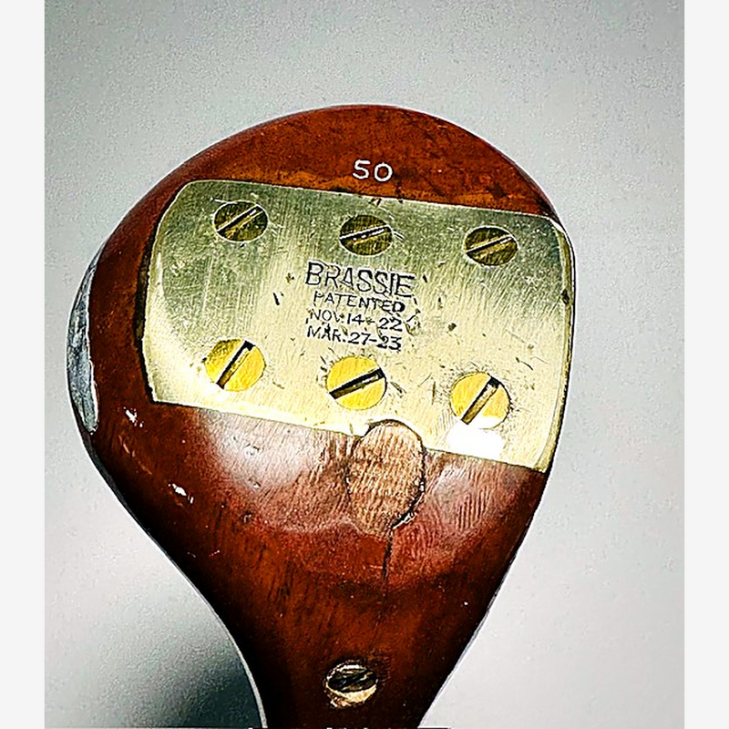 MacGregor brassie hickory golf brass sole plate patent date
