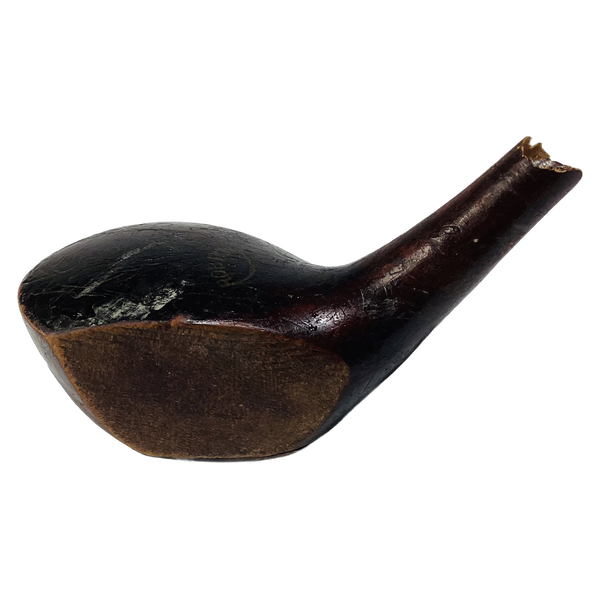 Rob Roy Wood Head, vintage hickory golf club builder head, profile and face