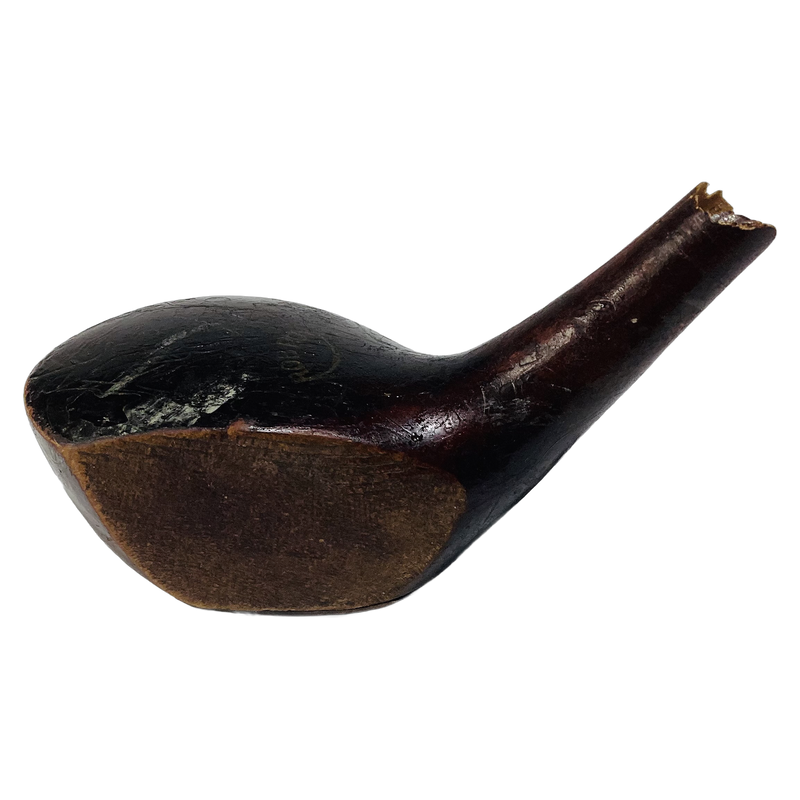 Rob Roy Wood Head, vintage hickory golf club builder head, profile and face